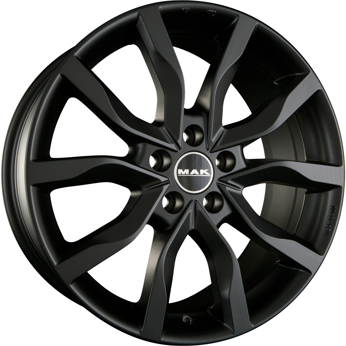 Mak Highlands Matt Black Alufelge 7x17 Zoll ET45 LK 5x108 ML63.4 – Bild 2