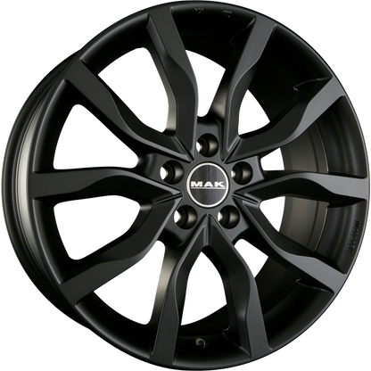 Mak Highlands Matt Black Alufelge 7x17 Zoll ET45 LK 5x108 ML63.4 – Bild 2