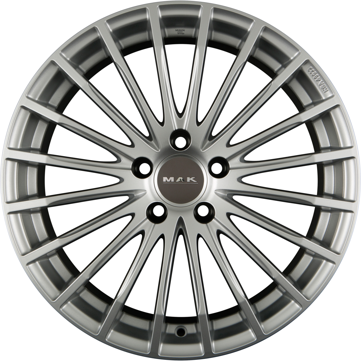 Mak Starlight Silver Alufelge 8.5x19 Zoll ET28 LK 5x112 ML66.6