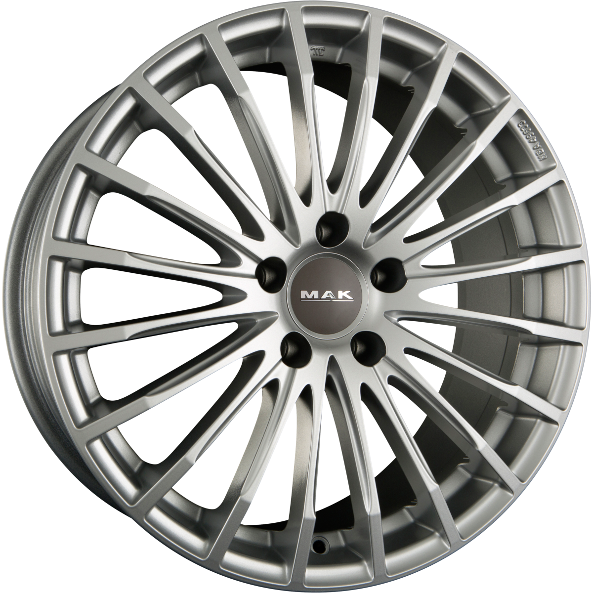 Mak Starlight Silver Alufelge 8.5x19 Zoll ET28 LK 5x112 ML66.6 – Bild 2
