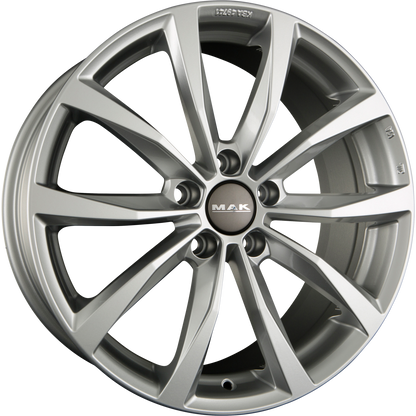 Mak Wolf silver Alufelge 7.5x17 Zoll ET47 LK 5x112 ML57.1 – Bild 4