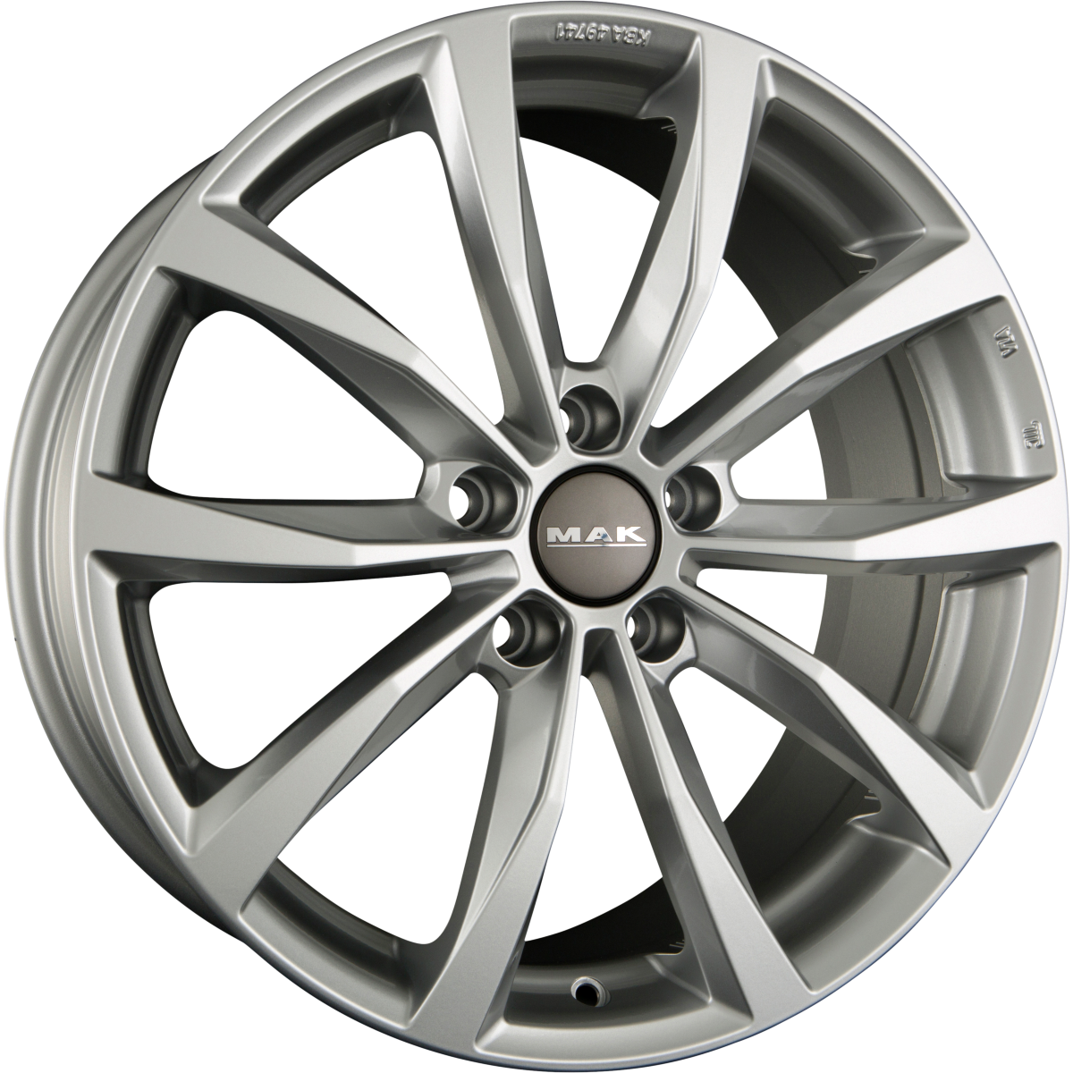 Mak Wolf Silver Alufelge 8x18 Zoll ET41 LK 5x112 ML57.1 – Bild 2