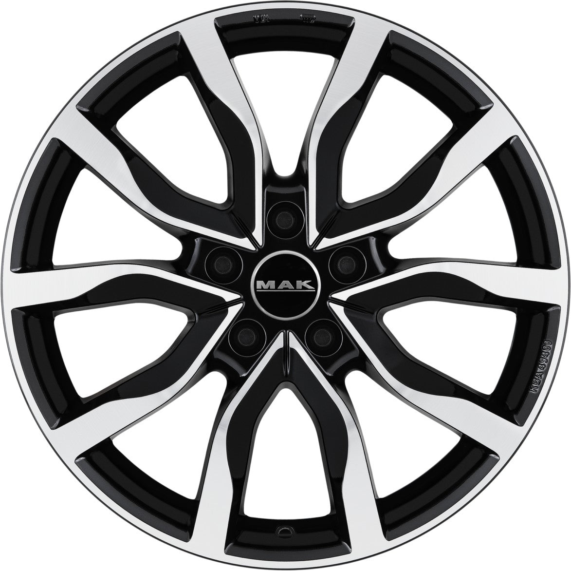Mak Highlands black mirror Alufelge 8.5x20 Zoll ET53 LK 5x120 ML72.6 – Bild 2