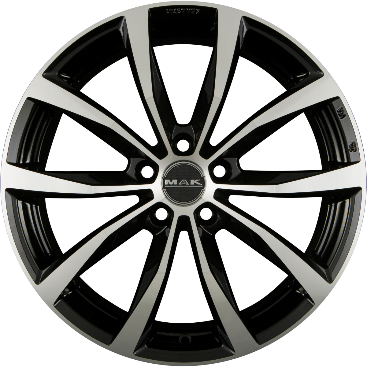 Mak Wolf black mirror Alufelge 6.5x16 Zoll ET41 LK 5x115 ML70.2 – Bild 3