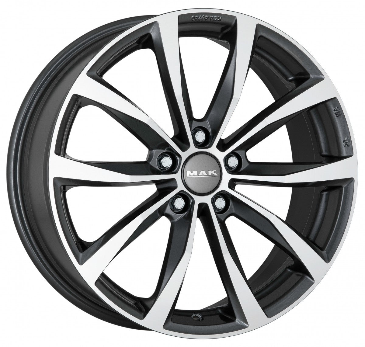 Mak Wolf Gun Metal Mirror Face Alufelge 6.5x16 Zoll ET42 LK 5x112 ML57.1