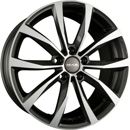 Mak Wolf Gun Metal Mirror Face Alufelge 6.5x16 Zoll ET42 LK 5x112 ML57.1 – Bild 2