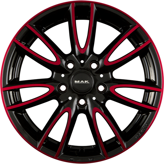 Mak Jackie Black & Red Alufelge 7x17 Zoll ET54 LK 5x112 ML66.6