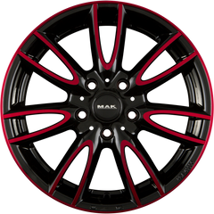 Mak Jackie Black & Red Alufelge 7x17 Zoll ET54 LK 5x112 ML66.6