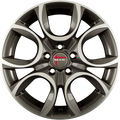 Mak Torino Gun Metallic Mirror Face Alufelge 5.5x14 Zoll ET35 LK 4x98 ML58.1