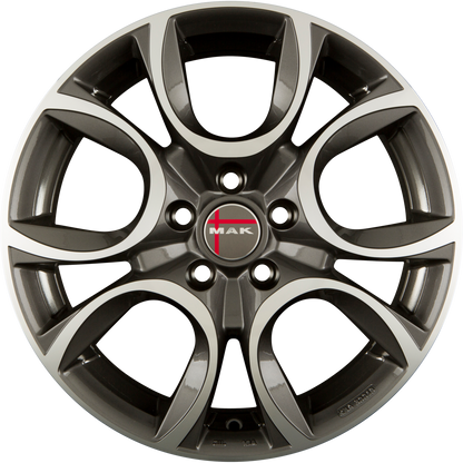 Mak Torino Gun Metallic Mirror Face Alufelge 5.5x14 Zoll ET35 LK 4x98 ML58.1