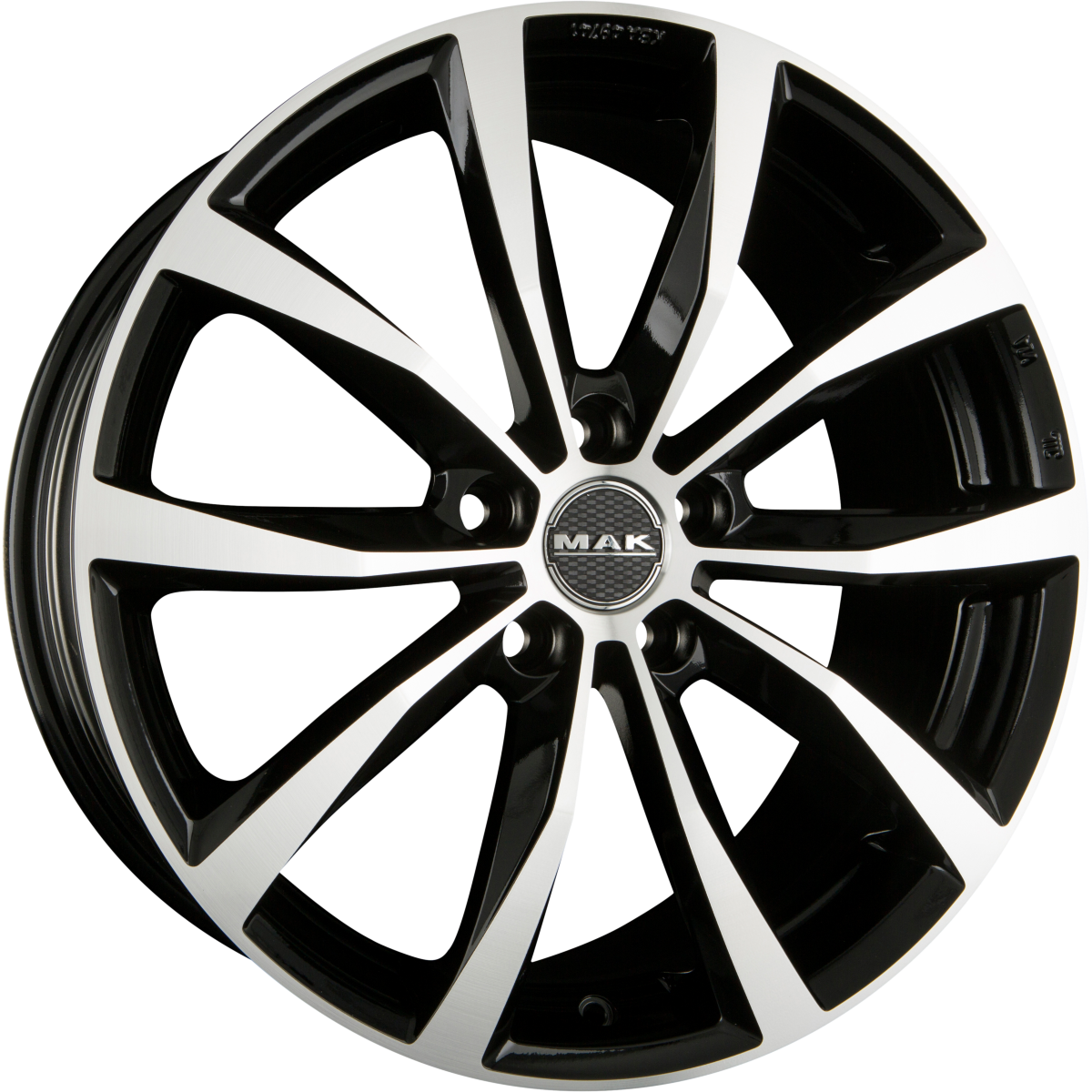 Mak Wolf Black Mirror Face Alufelge 7x19 Zoll ET40 LK 5x114.3 ML76 – Bild 2