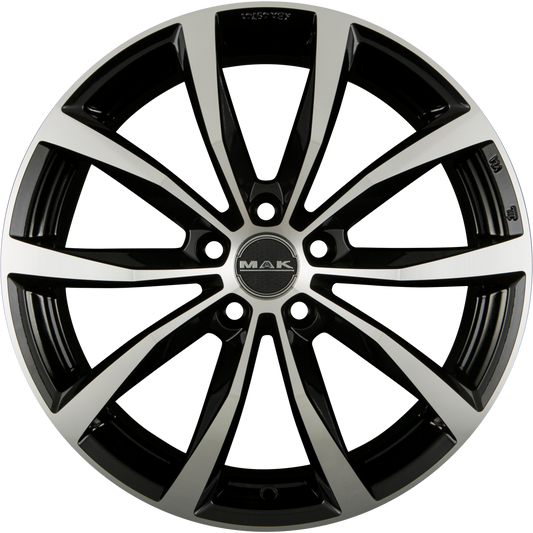 Mak Wolf Black Mirror Face Alufelge 7.5x18 Zoll ET38 LK 5x114.3 ML76