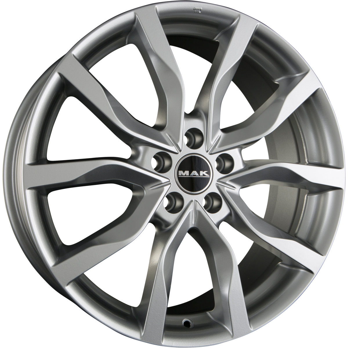 Mak Highlands Silver Alufelge 6.5x16 Zoll ET40 LK 5x114.3 ML76 – Bild 2