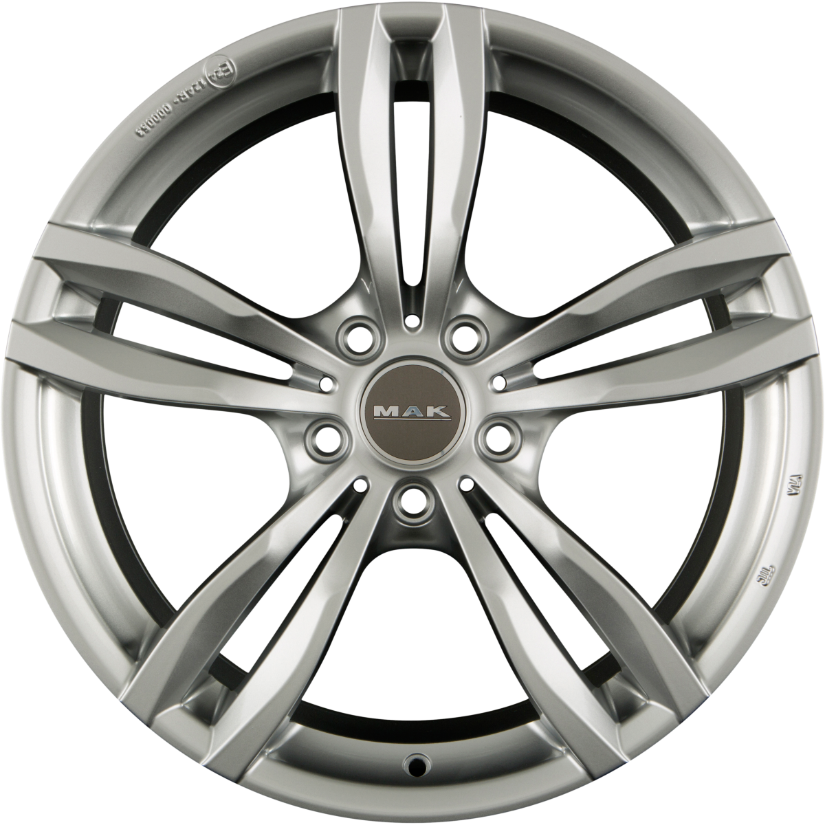 Mak Luft Silver Alufelge 8x18 Zoll ET30 LK 5x120 ML72.6