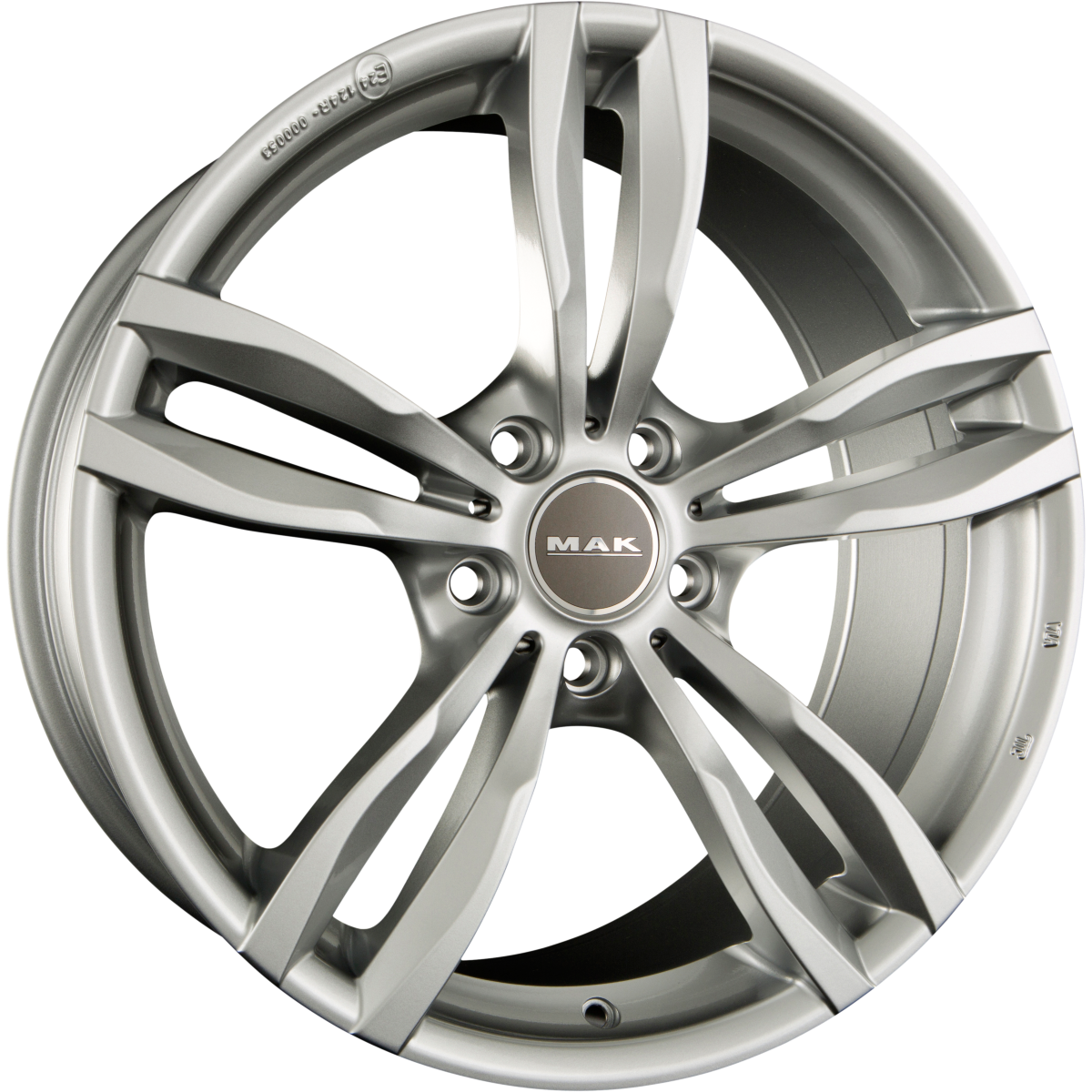 Mak Luft Silver Alufelge 8x18 Zoll ET30 LK 5x120 ML72.6 – Bild 2