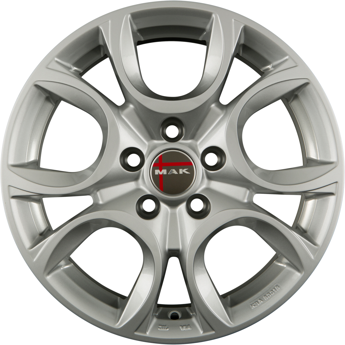 Mak Torino Silver Alufelge 7x17 Zoll ET35 LK 4x98 ML58.1