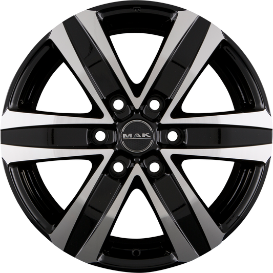 Mak Stone 6 Black Mirror Face Alufelge 6.5x16 Zoll ET62 LK 6x130 ML84.1
