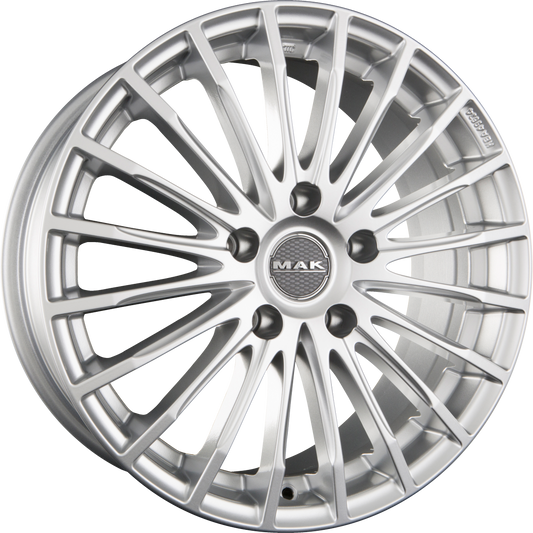 Mak Fatale Silver Alufelge 8x18 Zoll ET42 LK 5x112 ML76 – Bild 2