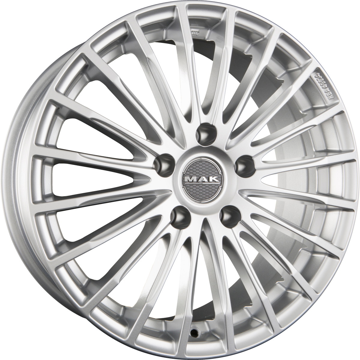 Mak Fatale Silver Alufelge 8x18 Zoll ET42 LK 5x112 ML76 – Bild 2
