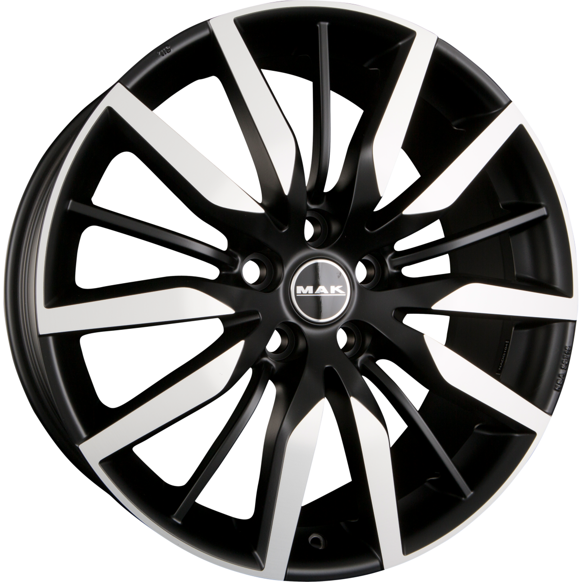 Mak Barbury Ice Black Alufelge 8.5x20 Zoll ET45 LK 5x108 ML63.4 – Bild 2