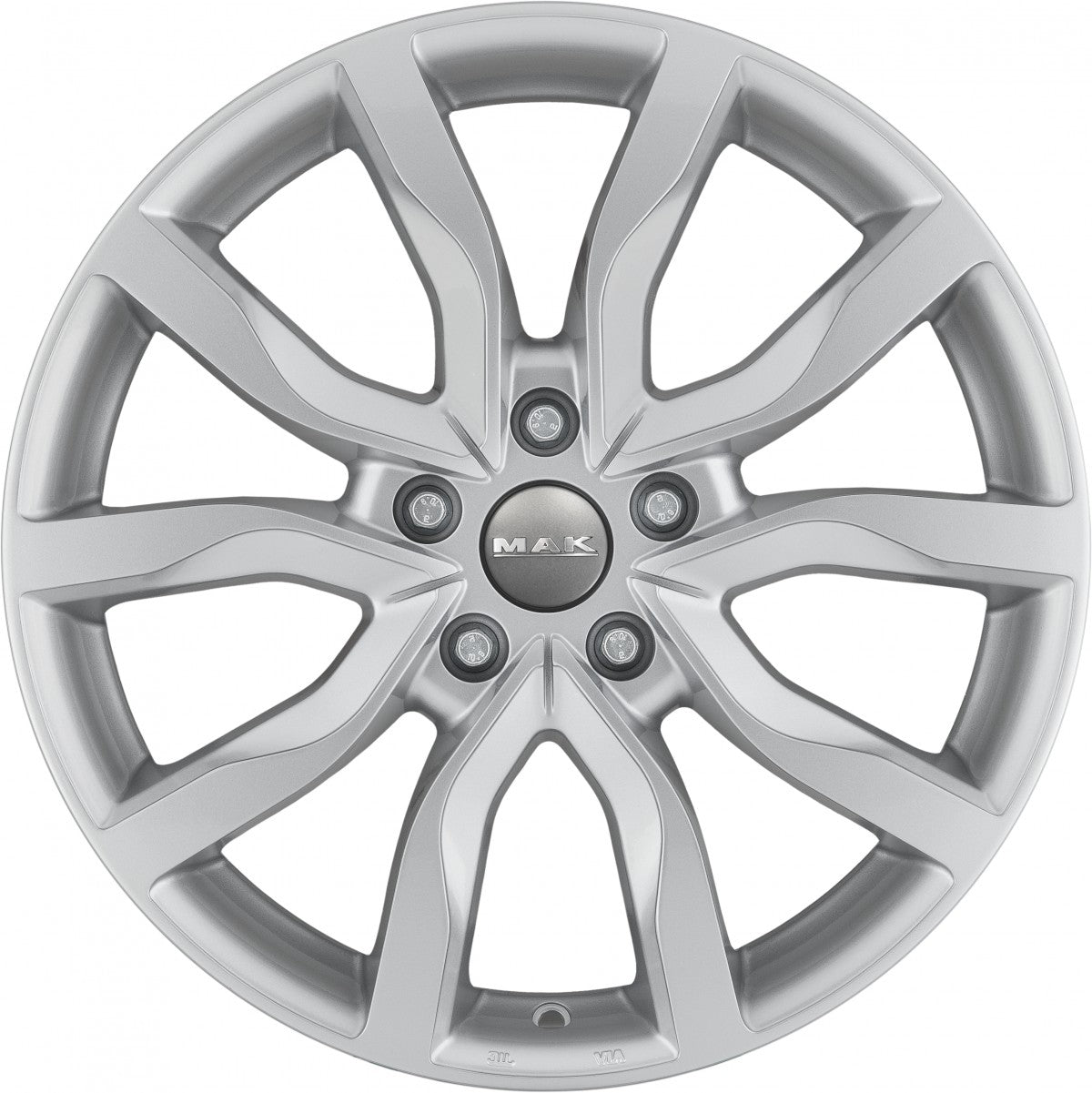 Mak Köln silver Alufelge 9.5x21 Zoll ET31 LK 5x112 ML66.45 – Bild 2