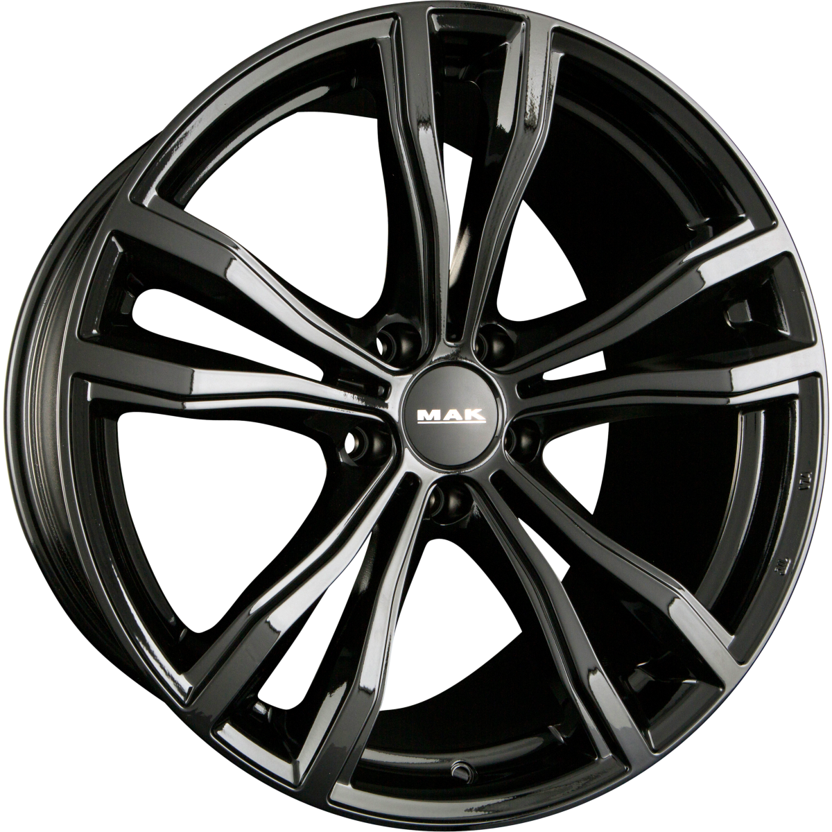 Mak X-Mode gloss black Alufelge 10x20 Zoll ET40 LK 5x120 ML74.1 – Bild 2