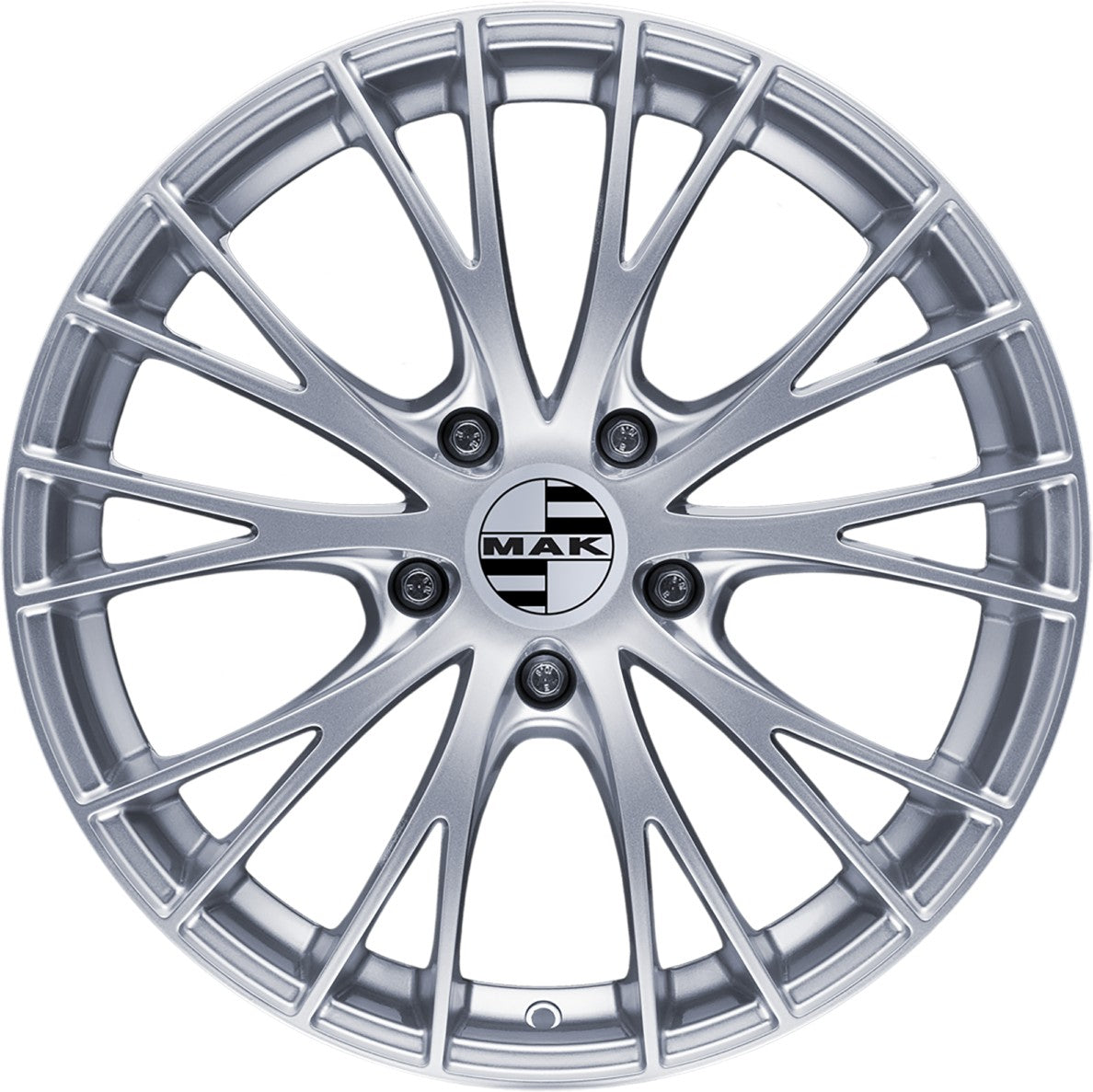 Mak Rennen silver Alufelge 9x19 Zoll ET45 LK 5x114.3 ML70.6 – Bild 2