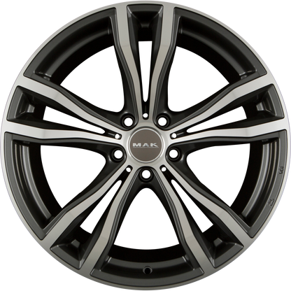 Mak X-Mode Gun Metal Mirror Face Alufelge 10x21 Zoll ET40 LK 5x120 ML74.1