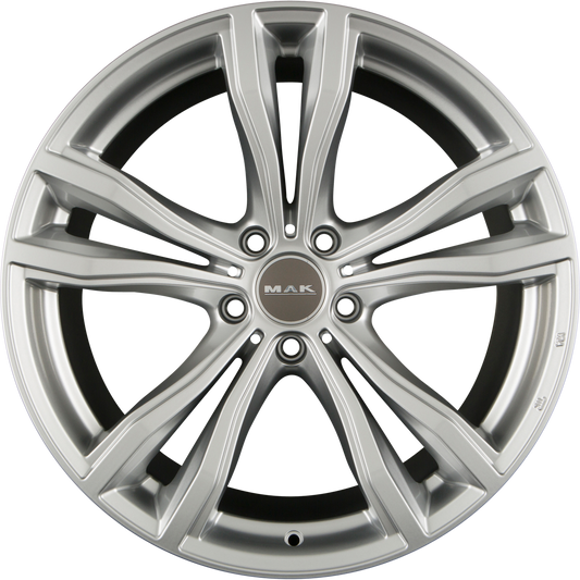 Mak X-Mode Silver Alufelge 10x21 Zoll ET40 LK 5x120 ML74.1
