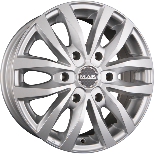 Mak Load 6 Silver Alufelge 6.5x16 Zoll ET62 LK 6x130 ML84.1 – Bild 2