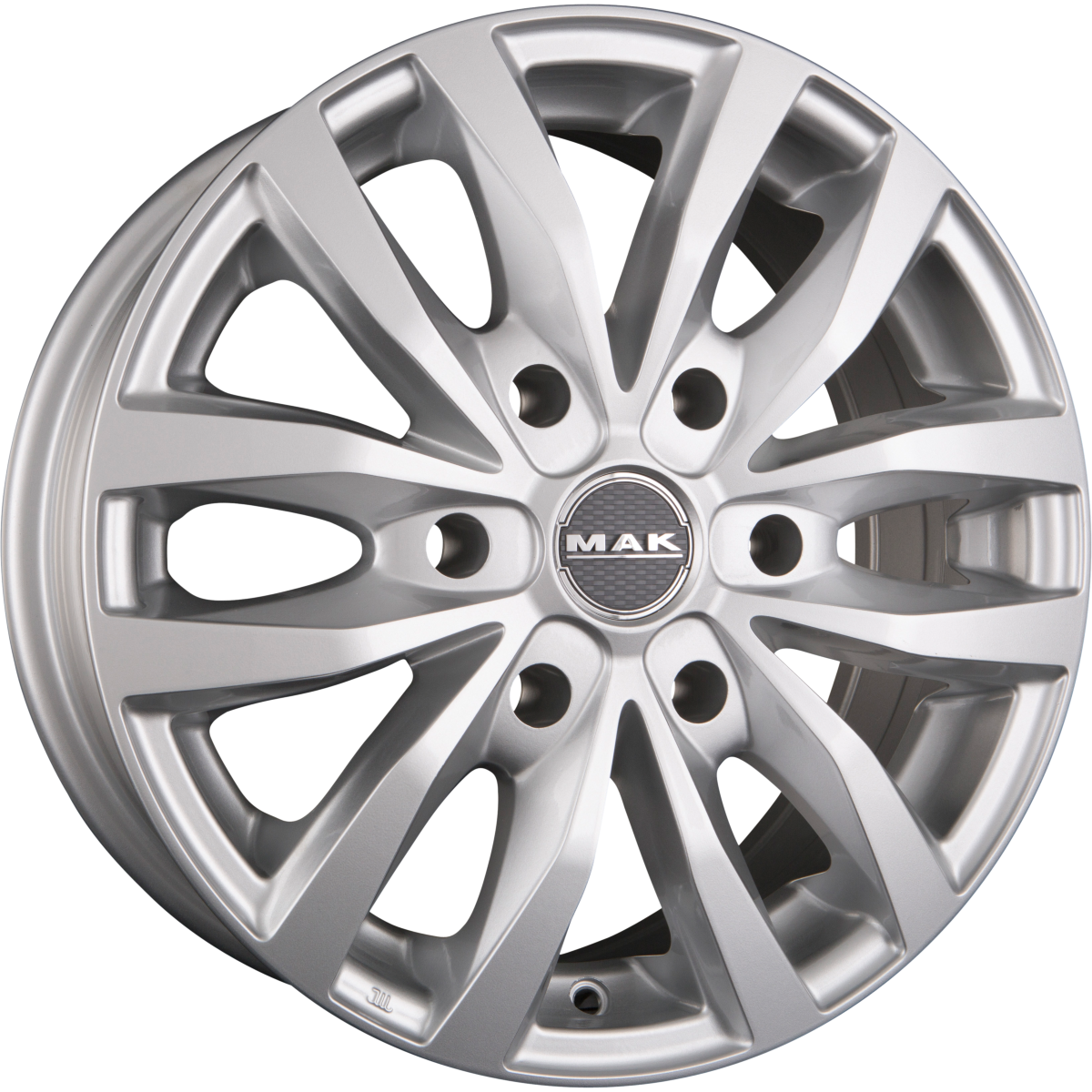 Mak Load 6 Silver Alufelge 6.5x16 Zoll ET62 LK 6x130 ML84.1 – Bild 2