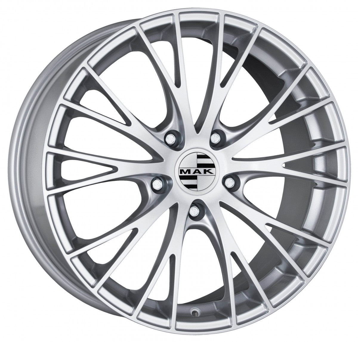 Mak Rennen silver Alufelge 8x18 Zoll ET50 LK 5x112 ML57.1
