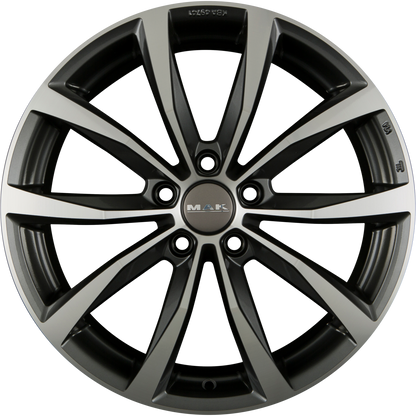 Mak Wolf Gun Metal Mirror Face Alufelge 7x19 Zoll ET43 LK 5x112 ML57.1