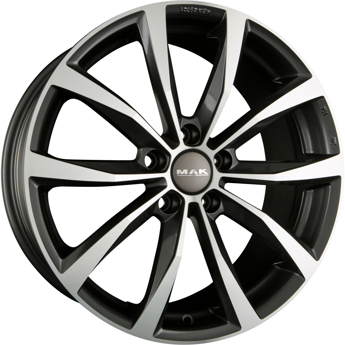 Mak Wolf Gun Metal Mirror Face Alufelge 7x19 Zoll ET43 LK 5x112 ML57.1 – Bild 2