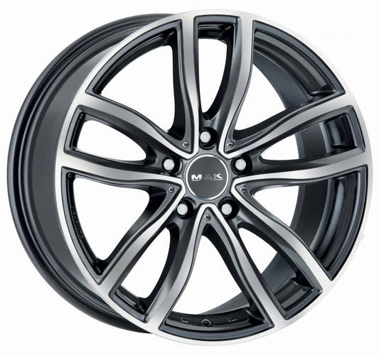 Mak Fahr gun metallic mirror Alufelge 8x18 Zoll ET57 LK 5x112 ML66.6