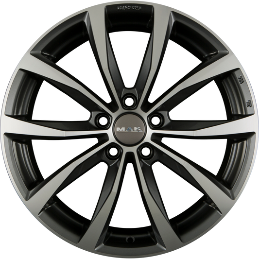 Mak Wolf Gun Metal Mirror Face Alufelge 8x20 Zoll ET45 LK 5x108 ML63.4