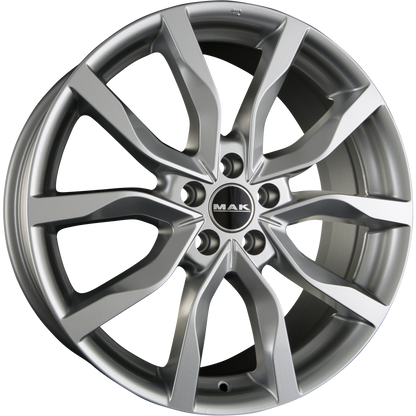 Mak Highlands silver Alufelge 9x21 Zoll ET40 LK 5x114.3 ML76 – Bild 5