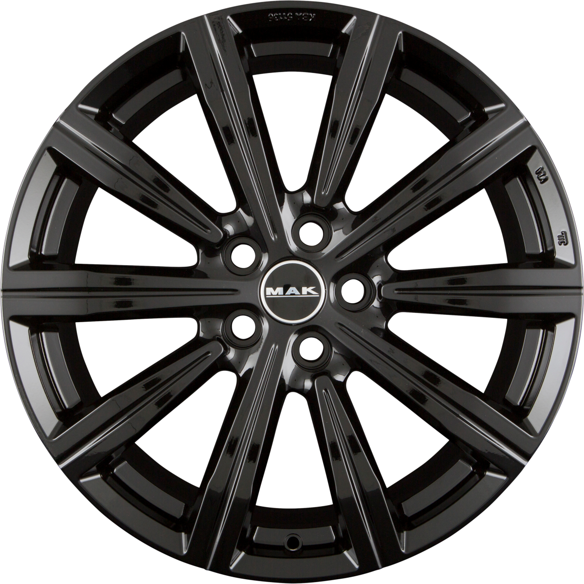Mak Birmingham gloss black Alufelge 9.5x22 Zoll ET31 LK 5x112 ML66.45 – Bild 3