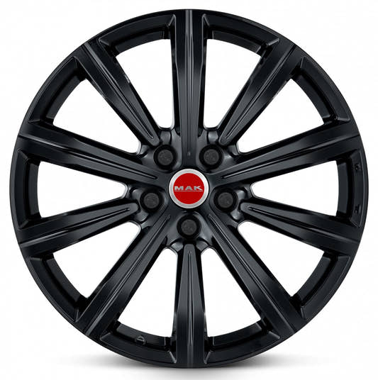 Mak Birmingham gloss black Alufelge 9.5x22 Zoll ET35 LK 5x120 ML72.6 – Bild 2