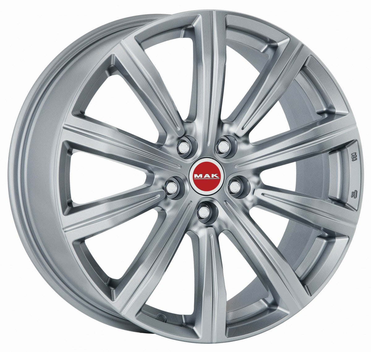 Mak Birmingham silver Alufelge 9.5x22 Zoll ET31 LK 5x112 ML66.45