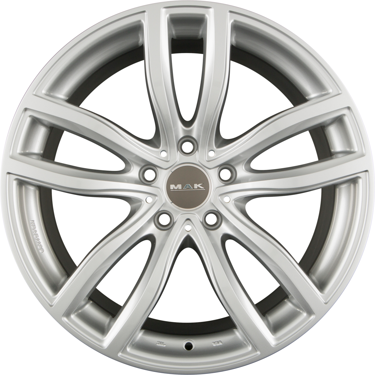 Mak Fahr Silver Alufelge 9.5x19 Zoll ET44 LK 5x112 ML66.6