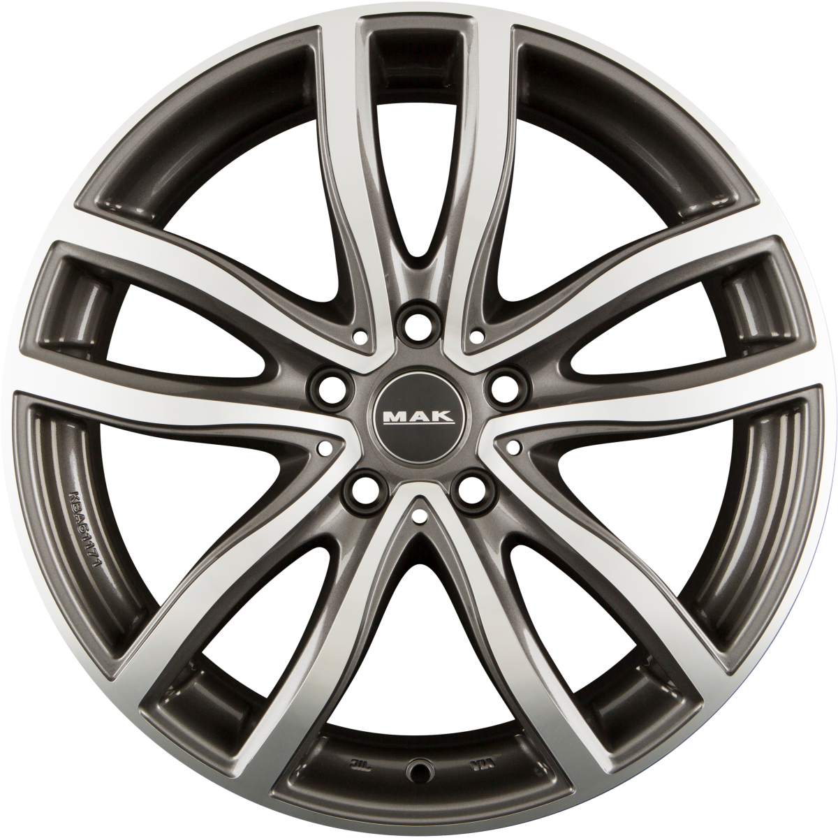 Mak Fahr Gun Metal Mirror Face Alufelge 8x20 Zoll ET51 LK 5x112 ML66.6