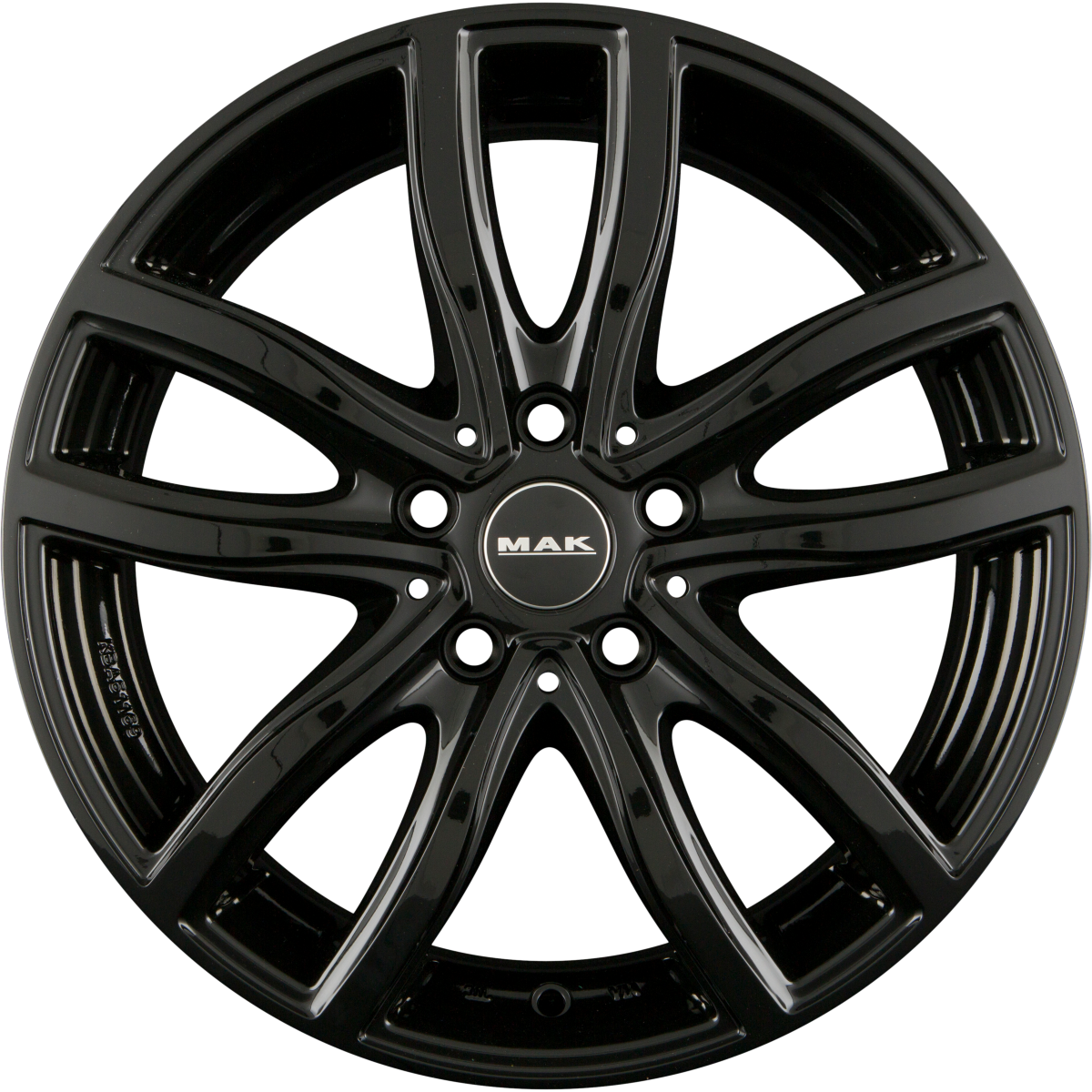 Mak Fahr Gloss Black Alufelge 9x20 Zoll ET35 LK 5x120 ML72.6