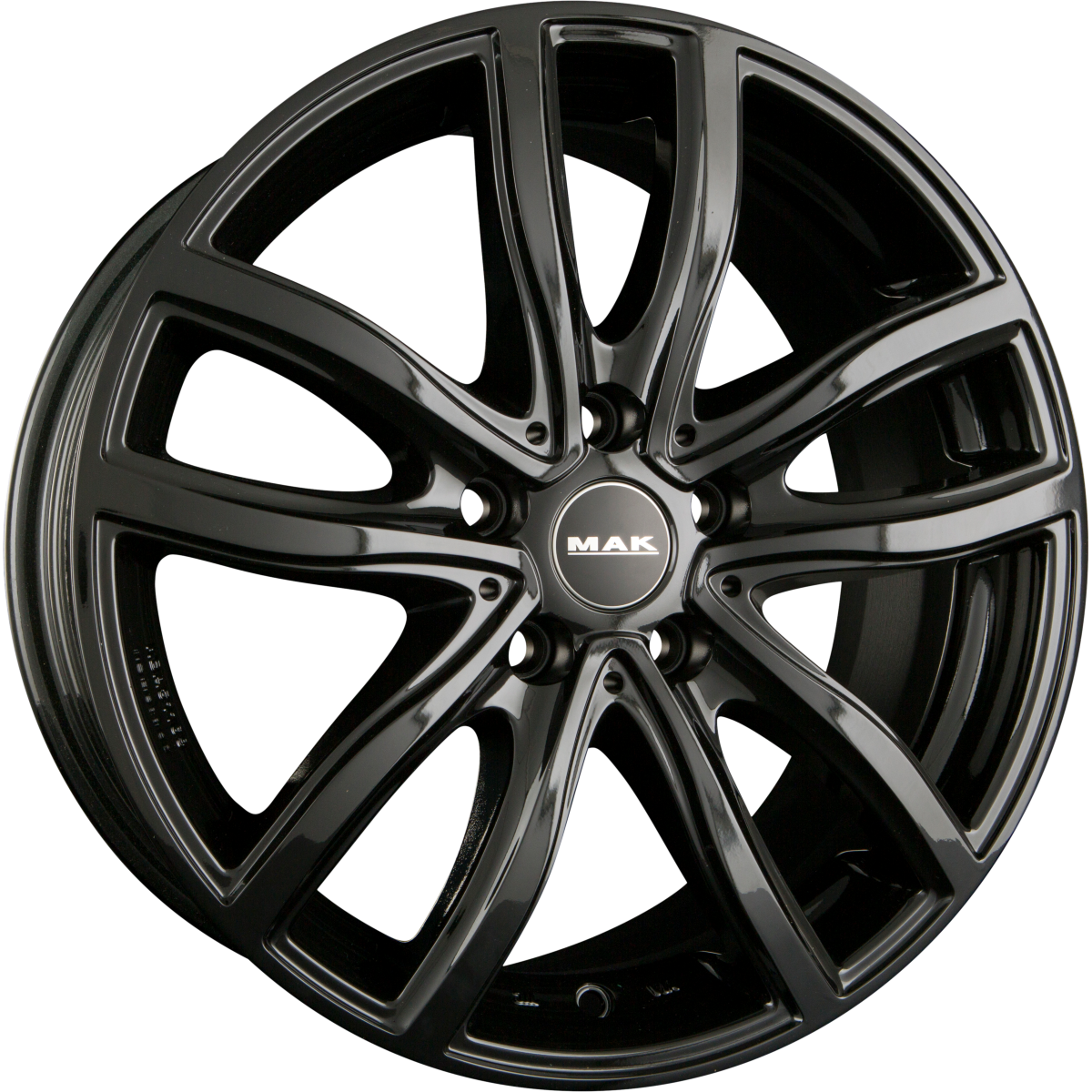 Mak Fahr Gloss Black Alufelge 9x20 Zoll ET35 LK 5x120 ML72.6 – Bild 2