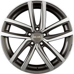 Mak Dresden Gun Metal Mirror Face Alufelge 7.5x17 Zoll ET38 LK 5x112 ML66.6
