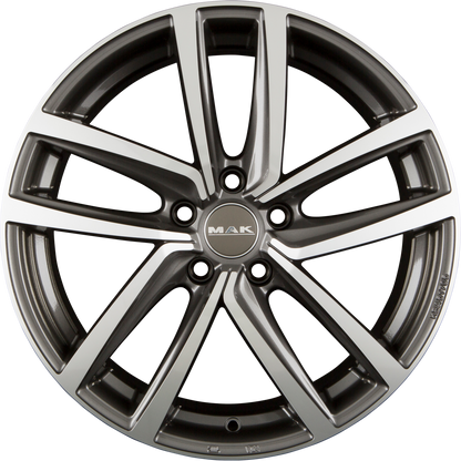 Mak Dresden Gun Metal Mirror Face Alufelge 7.5x17 Zoll ET38 LK 5x112 ML66.6