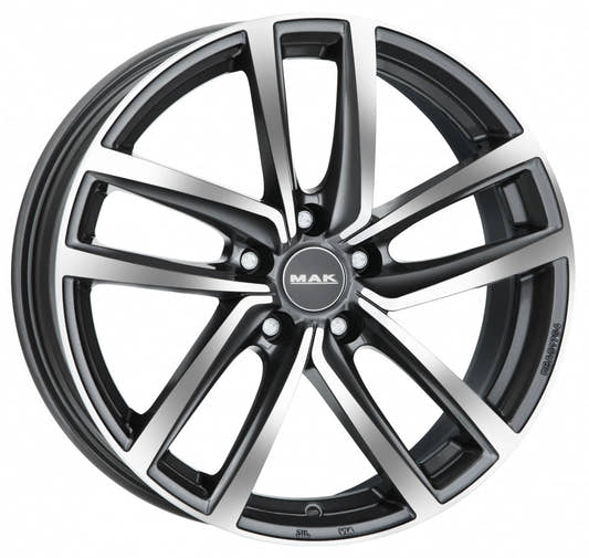 Mak Dresden Gun Metal Mirror Face Alufelge 7.5x17 Zoll ET38 LK 5x112 ML66.6