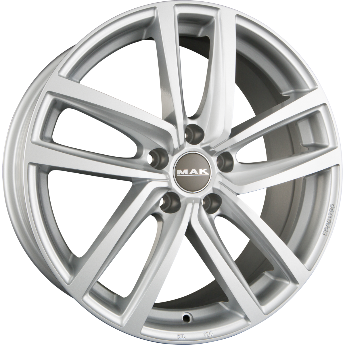 Mak Dresden Silver Alufelge 7.5x17 Zoll ET42 LK 5x112 ML57.1 – Bild 2