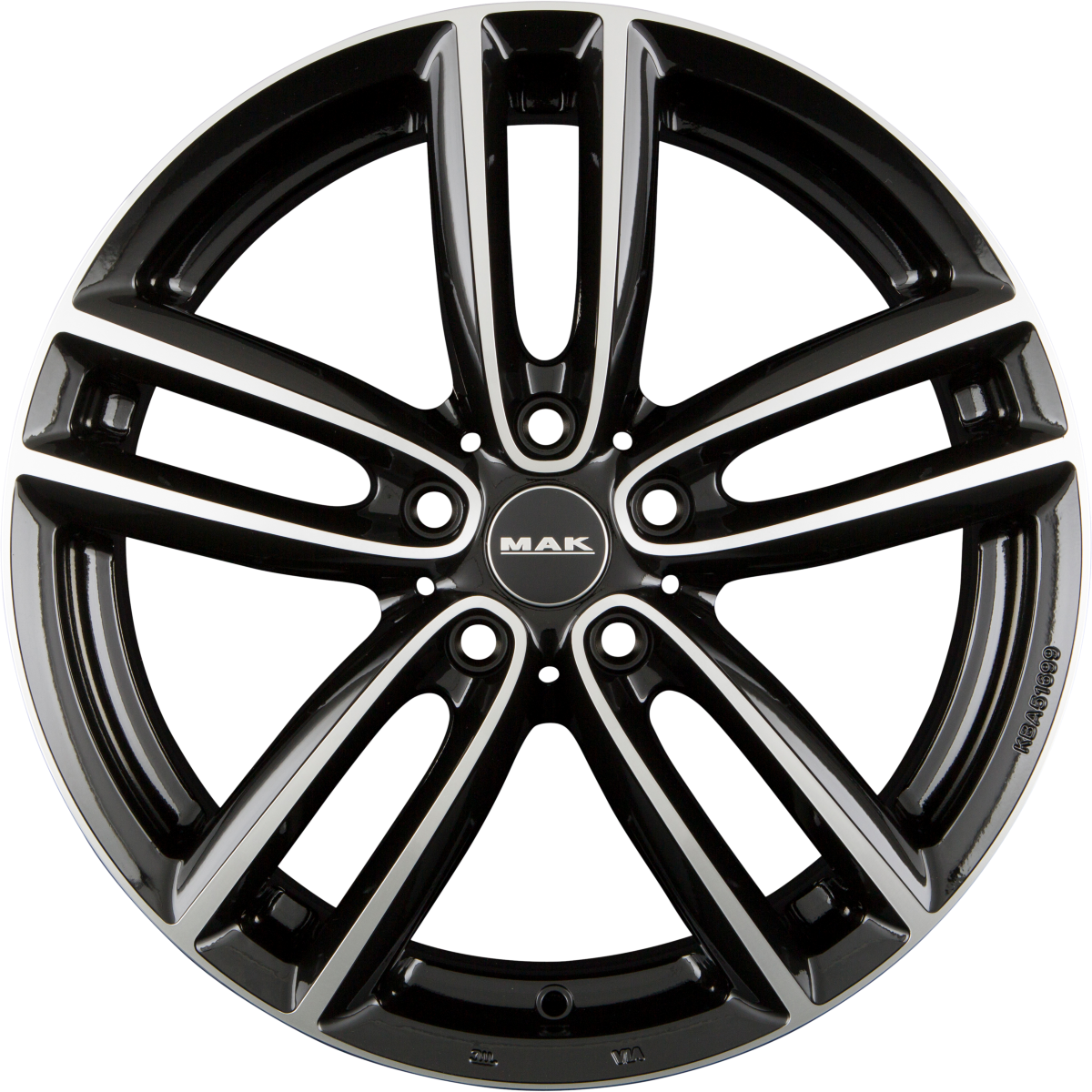 Mak Oxford Black Mirror Alufelge 7x17 Zoll ET54 LK 5x112 ML66.6