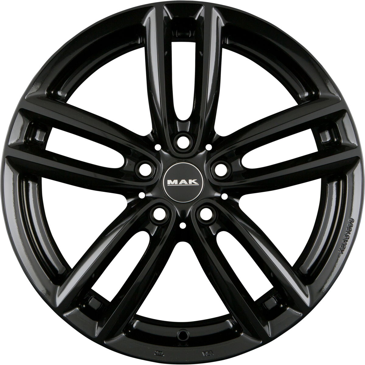 Mak Oxford Gloss Black Alufelge 7x17 Zoll ET54 LK 5x112 ML66.6